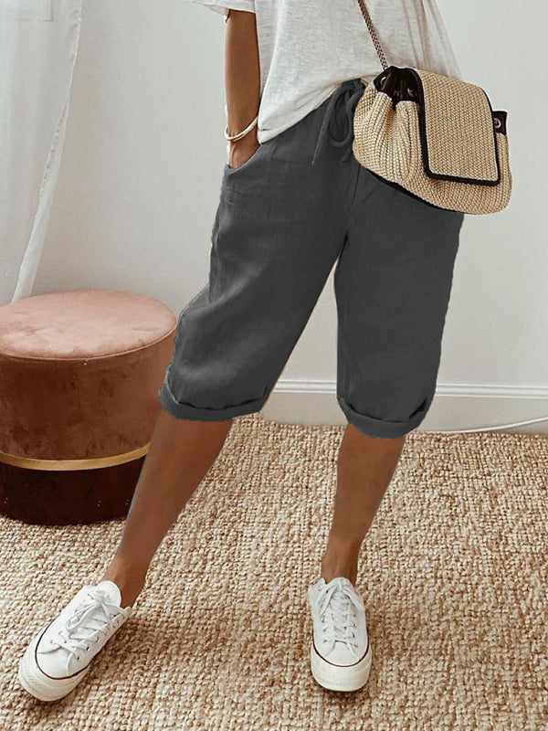 Stacey B's  women's pocket elastic casual trousers