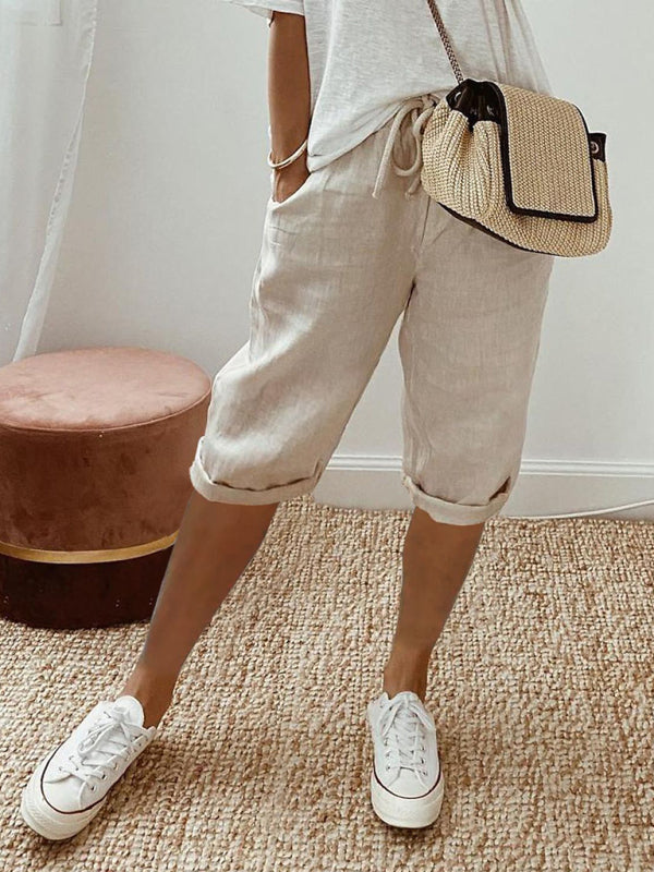 Stacey B's  women's pocket elastic casual trousers