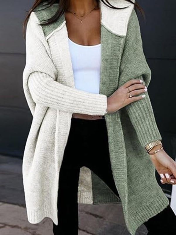 Stacey B's Women's Fashion Open Cardigan Hooded Loose Knitted Sweater