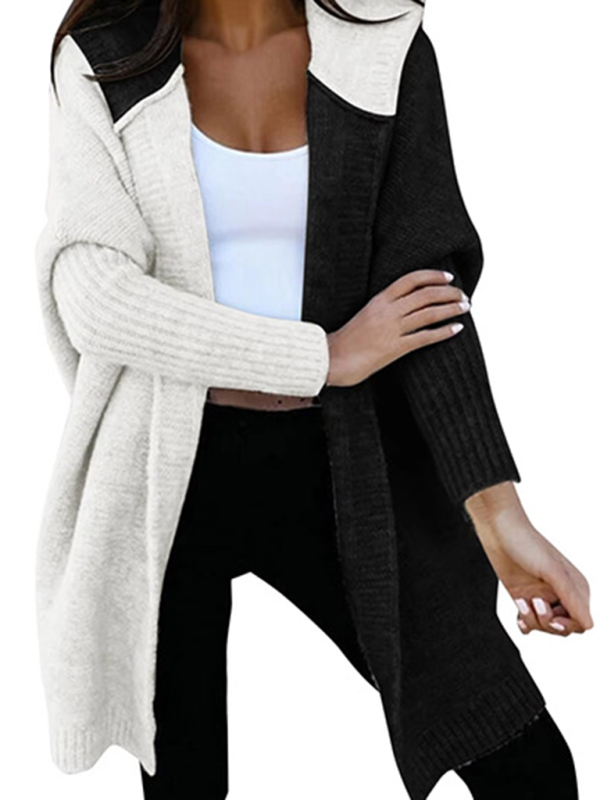 Stacey B's Women's Fashion Open Cardigan Hooded Loose Knitted Sweater