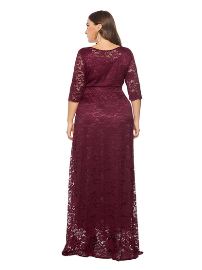 Stacey B's Plus size women's new elegant lace dress