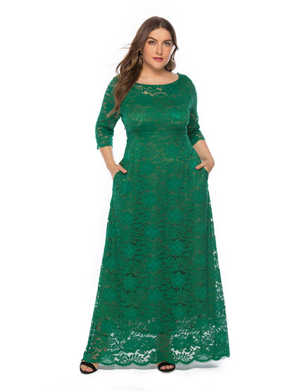 Stacey B's Plus size women's new elegant lace dress