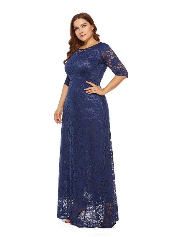 Stacey B's Plus size women's new elegant lace dress