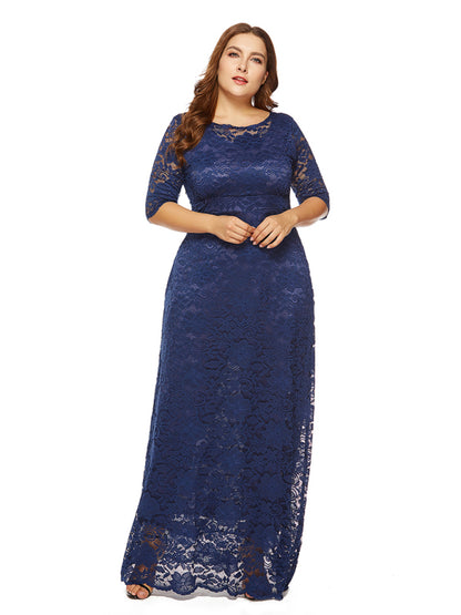 Stacey B's Plus size women's new elegant lace dress