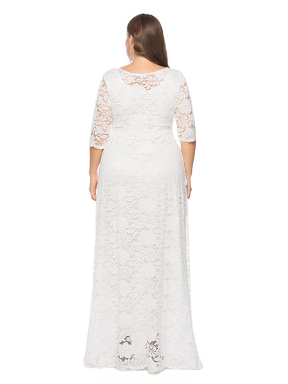 Stacey B's Plus size women's new elegant lace dress