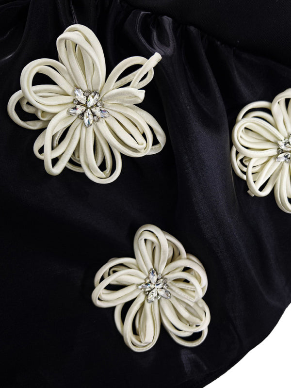 Stacey B's Black Floral Bandage Dress with Tutu Tutu