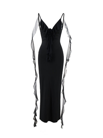 Stacey B's Hot girl's new sexy dress V-neck backless slim shoulder fishtail evening dress