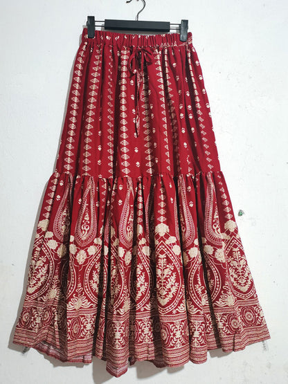 Stacey B's big swing skirt Bohemian holiday high waist beach skirt