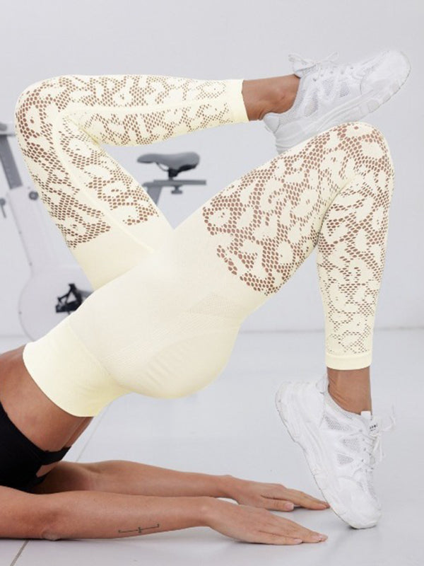 Stacey B's Double Butt Lift Yoga Pants Seamless Hollow Out Fitness Pants Leggings Sports Pants