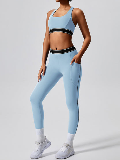 Stacey B's New elastic fitness fashion yoga vest with chest pad