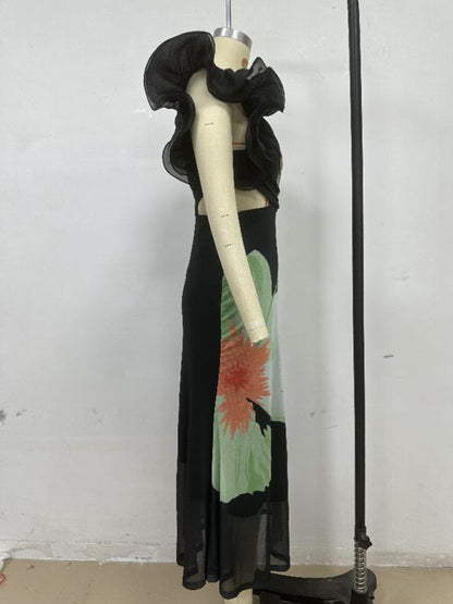 Stacey B's Fashion one shoulder slim dress