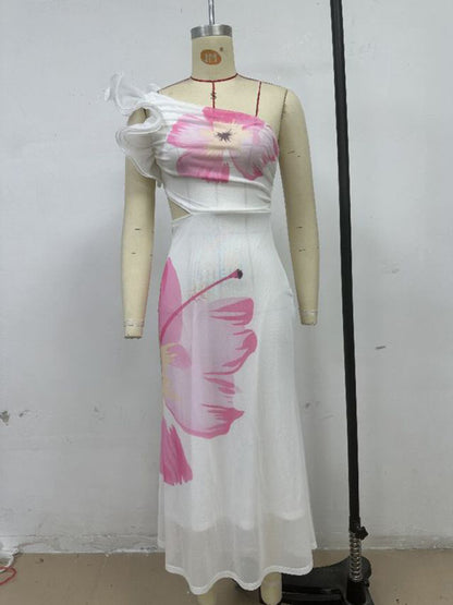 Stacey B's Fashion one shoulder slim dress