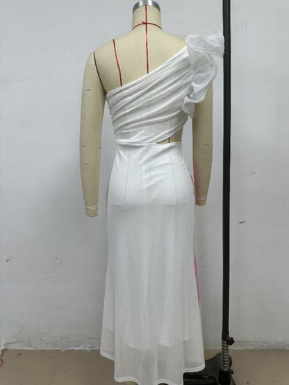 Stacey B's Fashion one shoulder slim dress