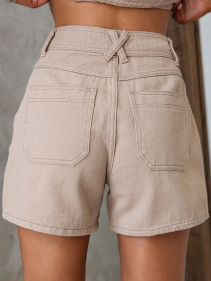 Stacey B's Ladies new denim jacket vest shorts set