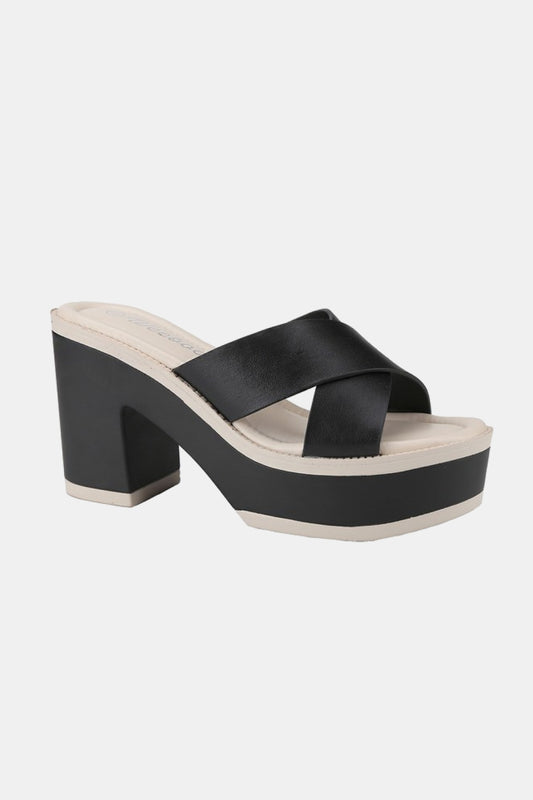 Stacey B's  Weeboo Cherish The Moments Contrast Platform Sandals in Black