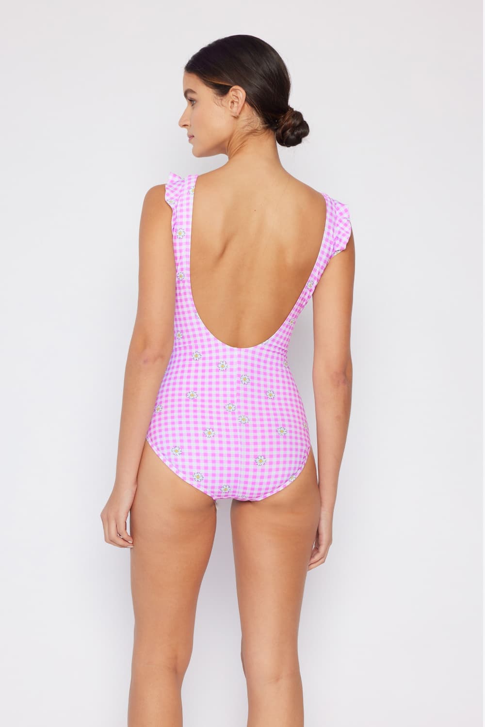 Stacey B's Marina West Swim Full Size Float On Ruffle Faux Wrap One-Piece in Carnation Pink