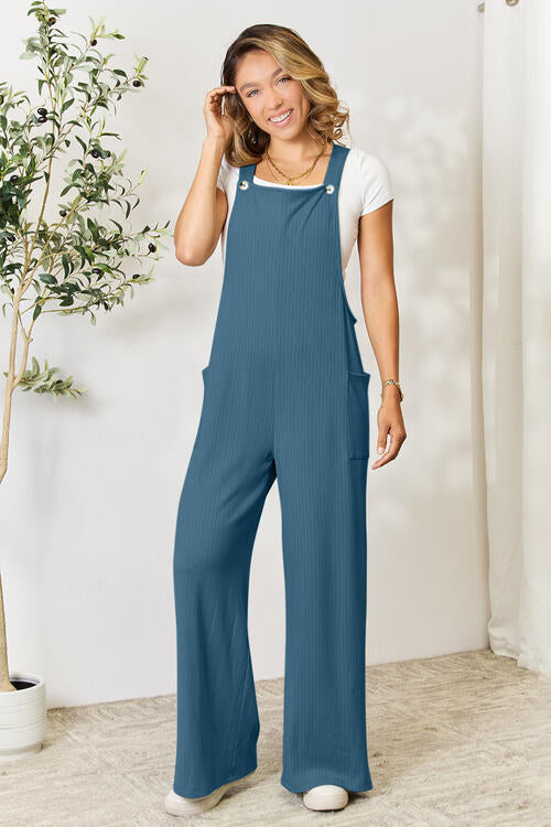 Stacey B's Double Take Full Size Wide Strap Overall with Pockets