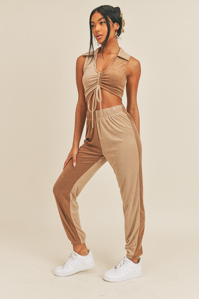 Stacey B's Two-tone Color Two-piece Set